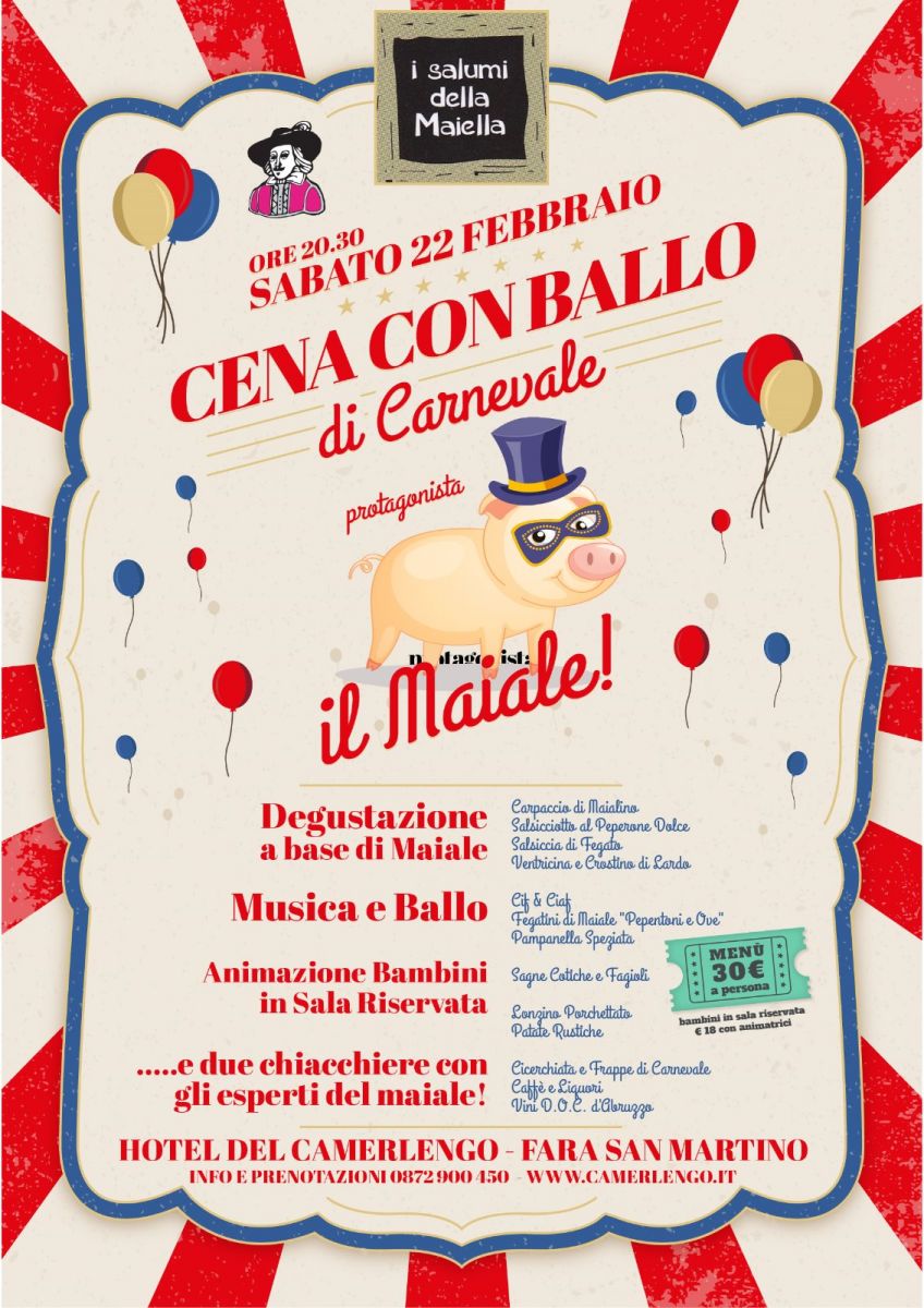 CENA DI CARNEVALE 2020, la Maialata!