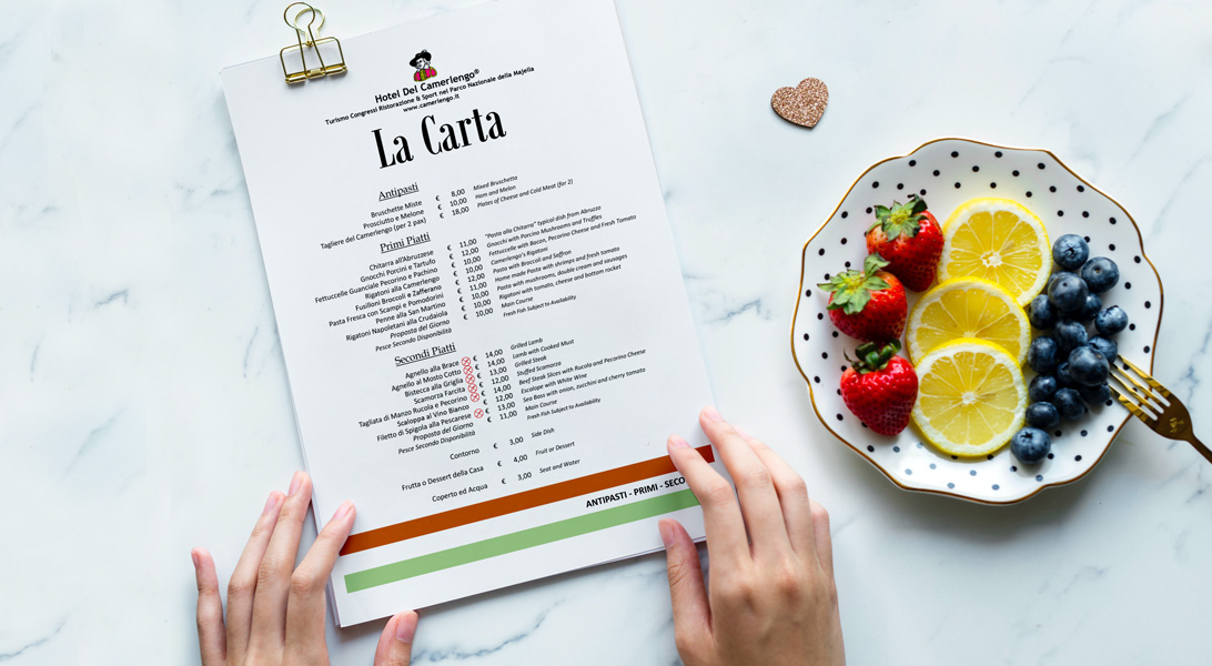 IL MENU del 25 APRILE